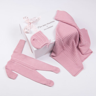 MIEL | Pink Cotton Knit Babygrow Gift Set (3) - MOOGCO Baby