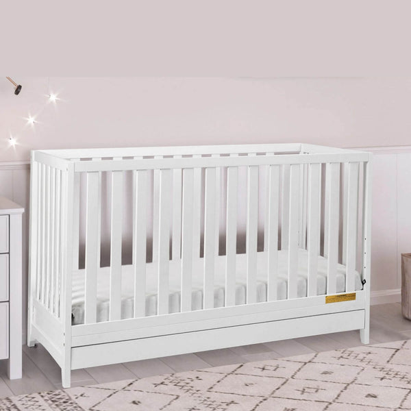 AFG Mila 3-in-1 Convertible Crib with Drawer White