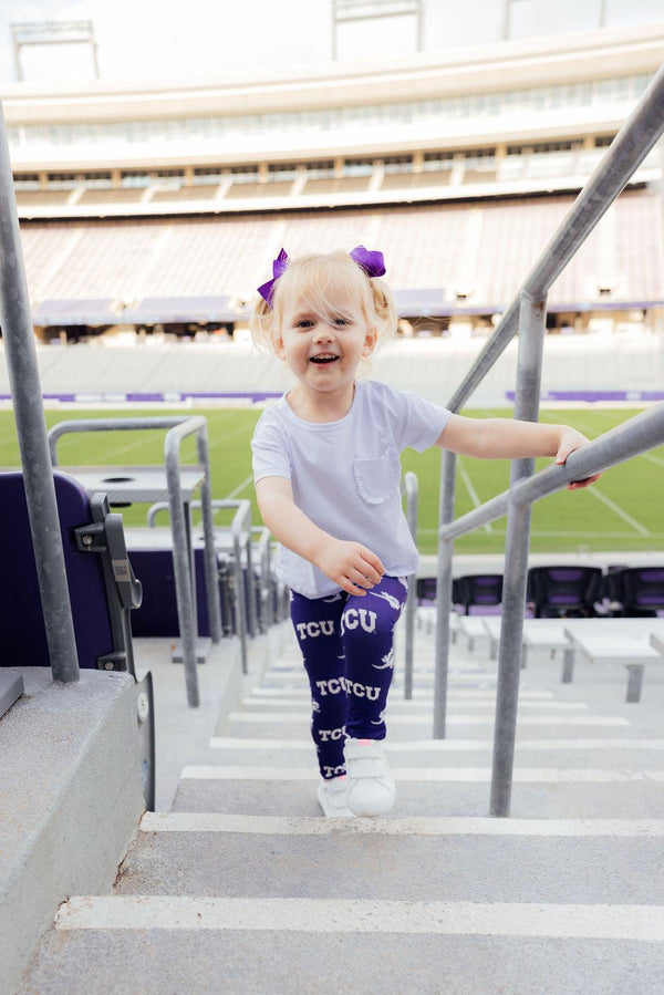 TCU Purple Frog Leggings
