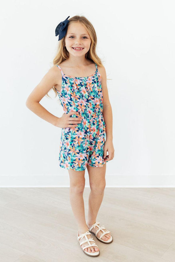 Island Blossoms Strappy Play Romper