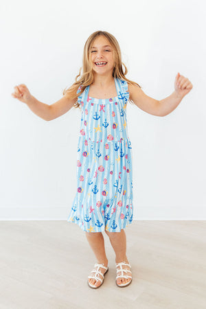 Tidepool Treasures Ruffle Cross Back Dress