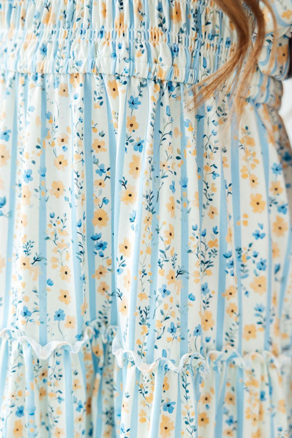 Buttercup Blooms Smocked Ruffle Dress