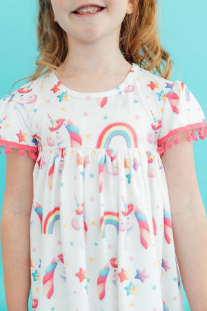 Unicorn Magic Pom Pom Dress
