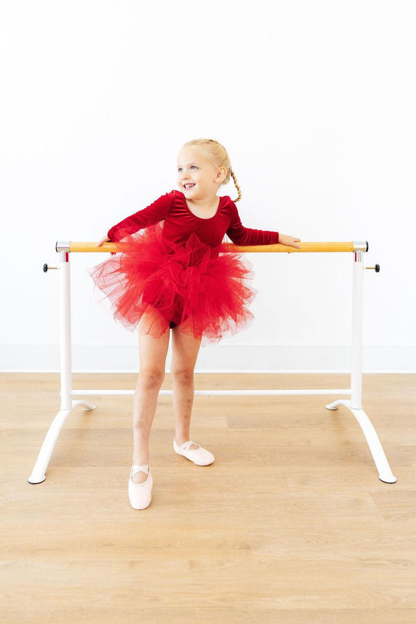 Red Velvet L/S Tutu Leotard