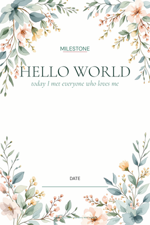 milestone card hello world