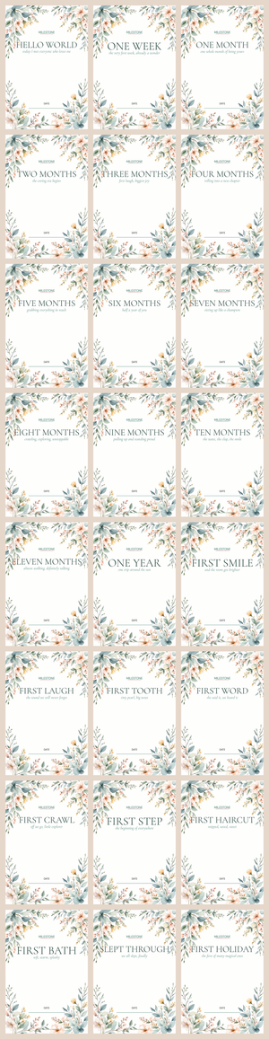 milestone cards sheet