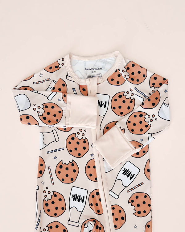 Bamboo Zip Romper | Milk & Cookies