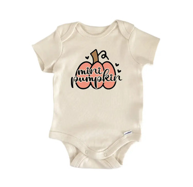 Mini Pumpkin Fall 2 - Baby Boy Girl Clothes Bodysuit Funny Cute Baby Bodysuit