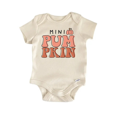 Mini Pumpkin Fall - Baby Boy Girl Clothes Bodysuit Funny Cute Baby Bodysuit