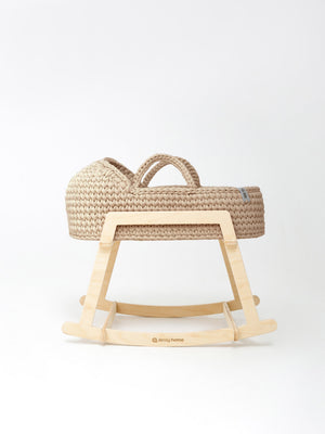 Doll Moses Basket w/Rocking Stand