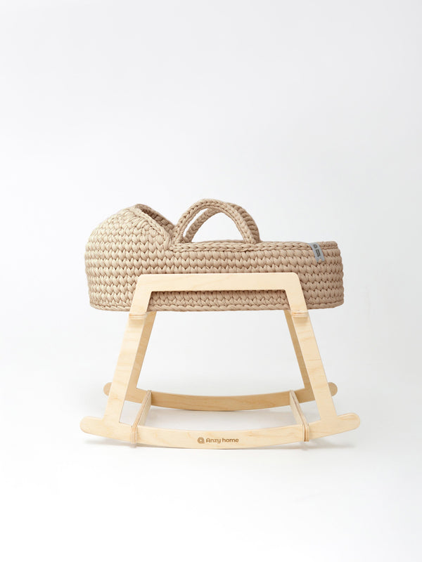 Doll Moses Basket w/Rocking Stand