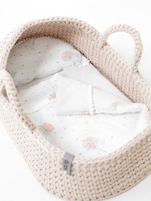 Doll Moses Basket w/Rocking Stand