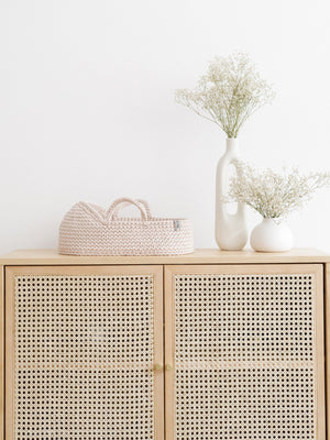 Doll Moses Basket w/Rocking Stand