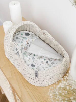 Doll Moses Basket w/Rocking Stand