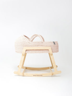 Doll Moses Basket w/Rocking Stand
