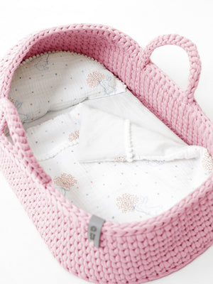 Doll Moses Basket w/Rocking Stand
