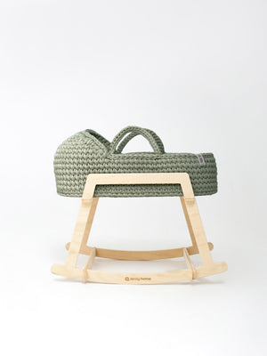 Doll Moses Basket w/Rocking Stand