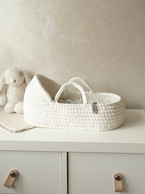 Doll Moses Basket w/Rocking Stand