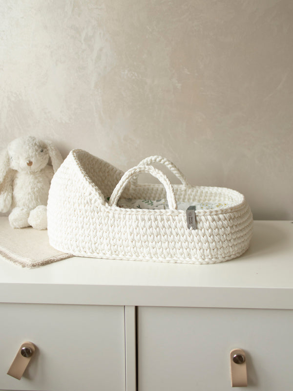 Doll Moses Basket w/Rocking Stand