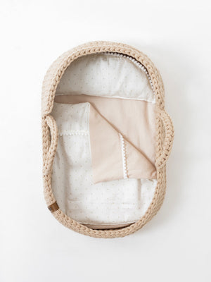 Doll Moses Basket w/Rocking Stand
