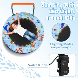 Mini Trampoline Folding Small Rebounder for Kids with Lights