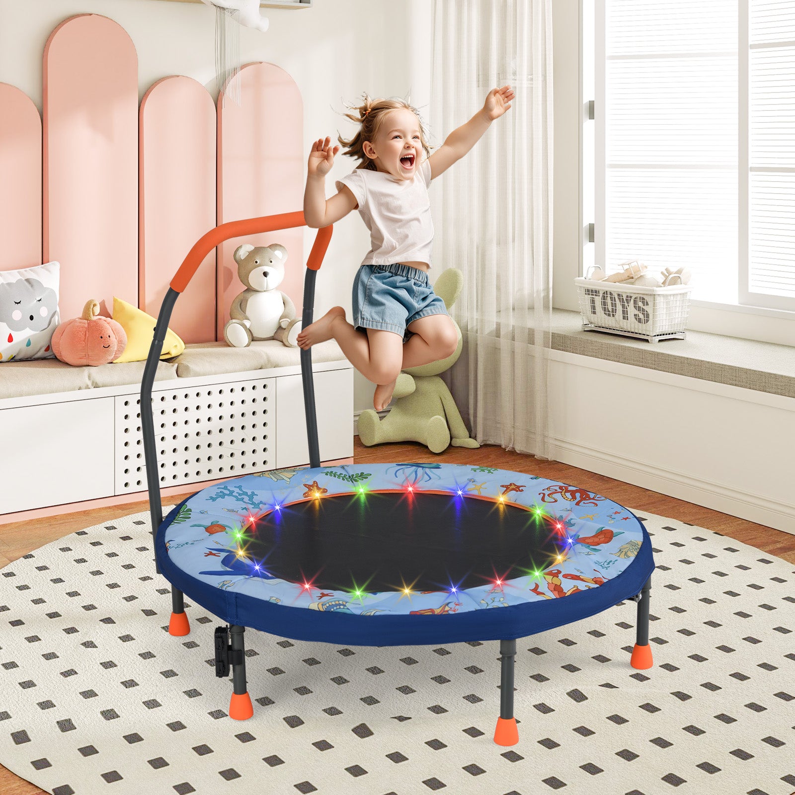 Mini Trampoline Folding Small Rebounder for... | MoogCo Baby