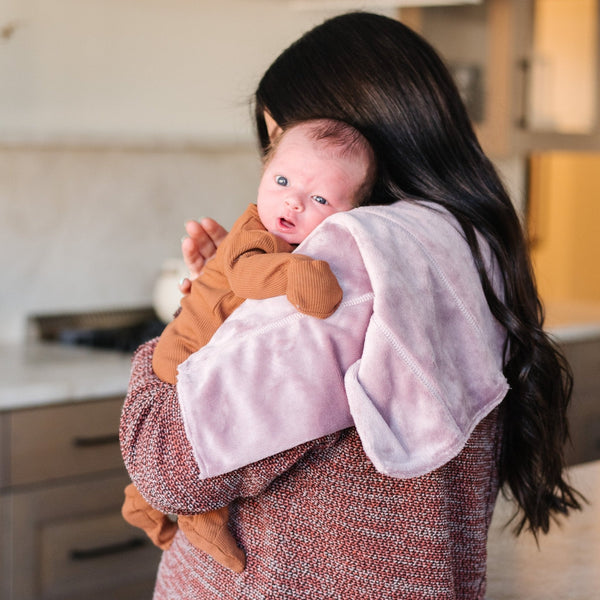 Minky burp cloths 3-pack in soft fabric, perfect for baby care and feeding.