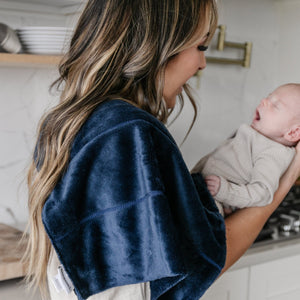 Minky burp cloths 3-pack for babies, soft and absorbent, perfect for feeding and clean-up.