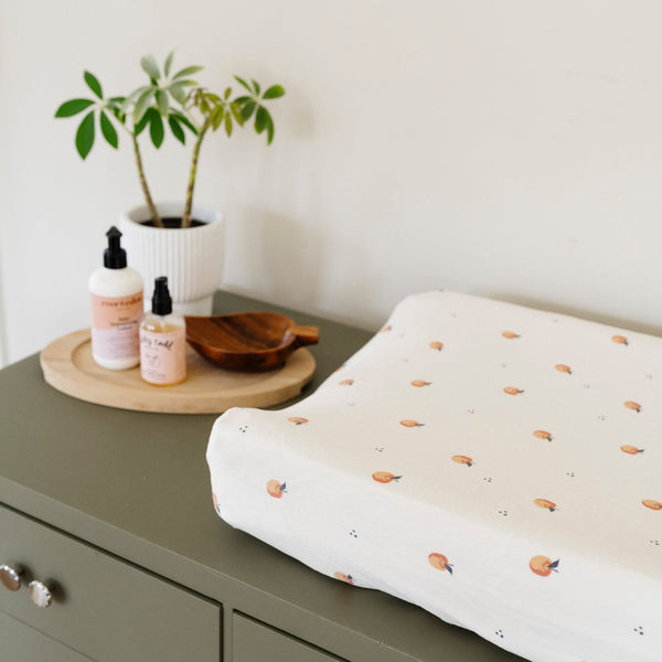 Minky Stretch Luxe Changing Covers for babies, soft and stylish, perfect for diaper changes. Angle 13 view.