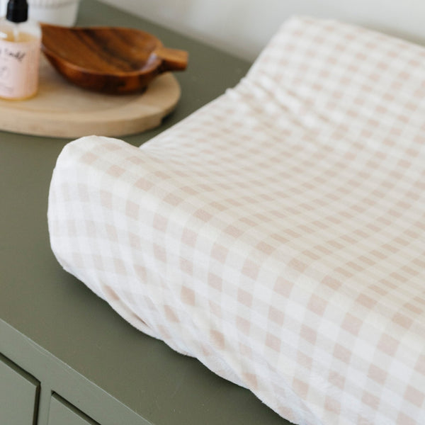 Minky Stretch Luxe Changing Covers in playful design, perfect for baby changing stations and enhancing comfort.