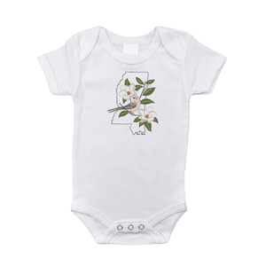 Mississippi Baby Onesie - Short Sleeve Bodysuit for infants, featuring a cute design and soft fabric.