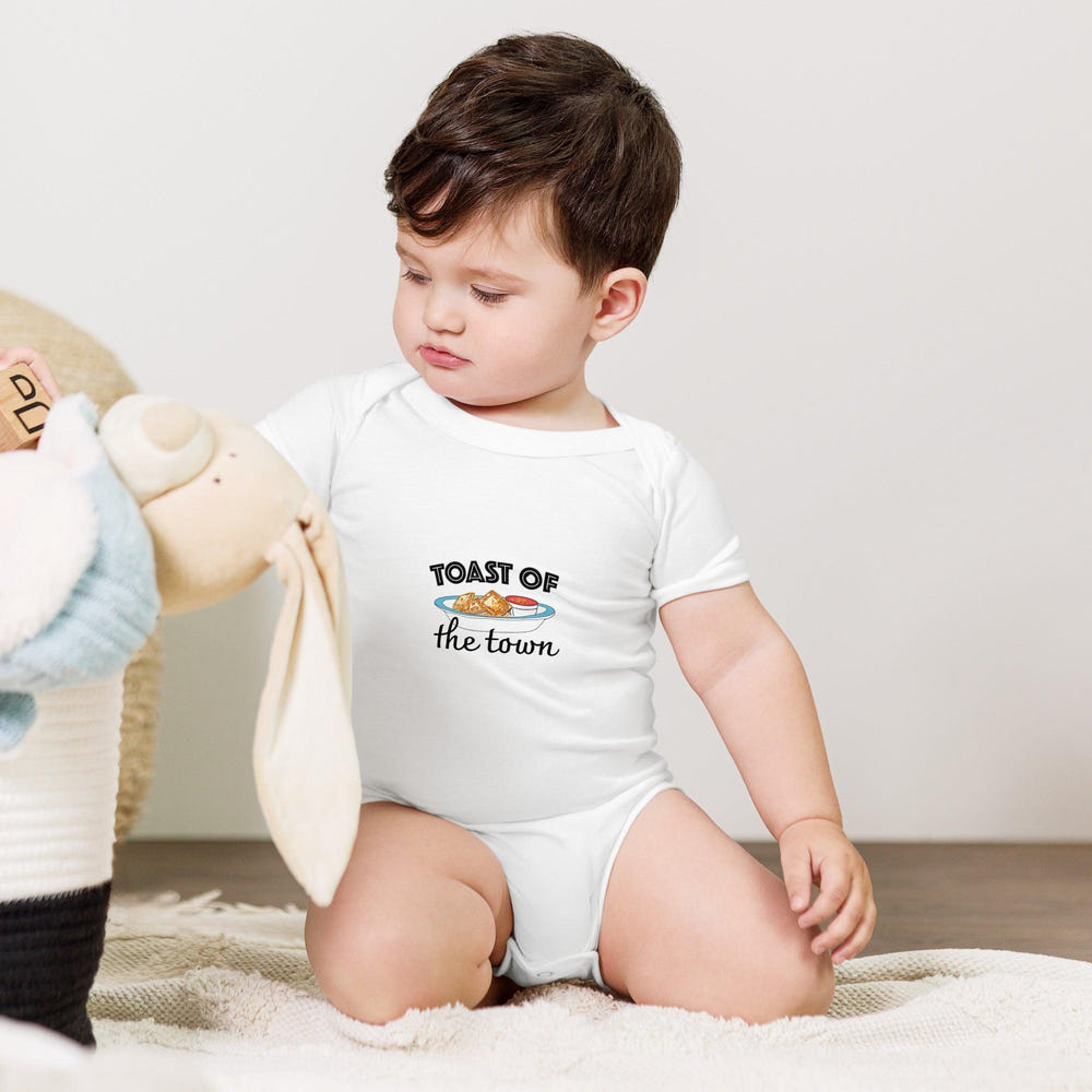 Missouri Toasted Ravioli Onesie for babies - cute short sleeve bodysuit featuring a fun food design.