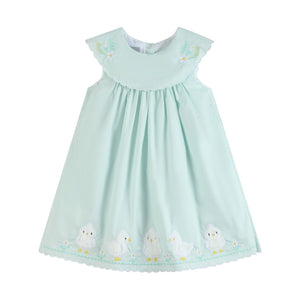 Misty Blue Fuzzy Chickies Dress