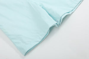 Misty Blue Fuzzy Lamb Shortalls