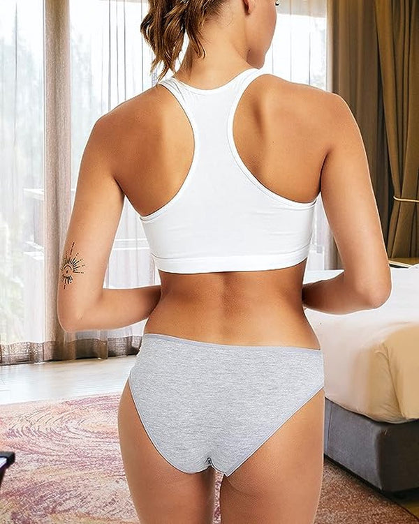 Women's Cotton Bikini Underwear 6-Pack, Soft Breathable Stretch Panties