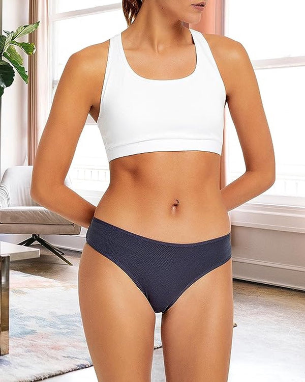 Women's Cotton Bikini Underwear 6-Pack, Soft Breathable Stretch Panties
