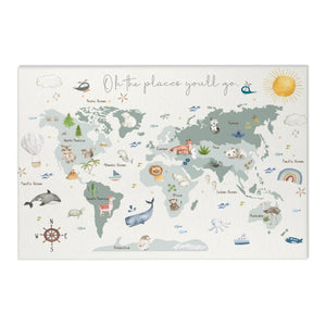 Baby Animals ABC Rug / World map Area Rug