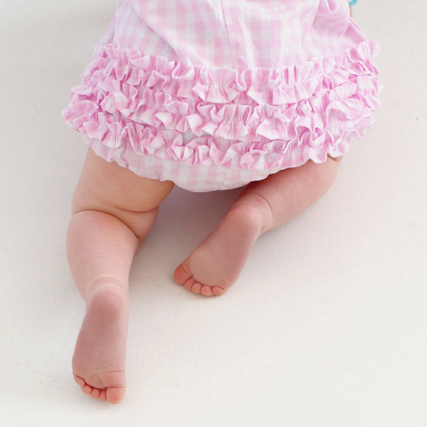 Smocked Pink Bunny Bubble