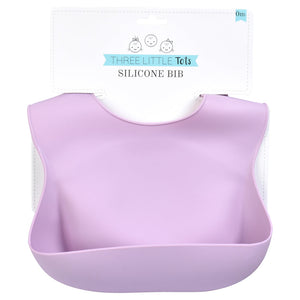 Lilac Silicone Bib with Crumb Catcher