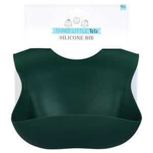 Forrest Green Silicone Bib with Crumb Catcher