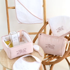 MON BEAU TROUSSEAU | Girls Dusty Rose Toiletry Basket