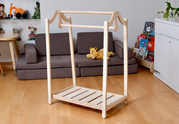 Montessori Wooden Kids Clothing Rack