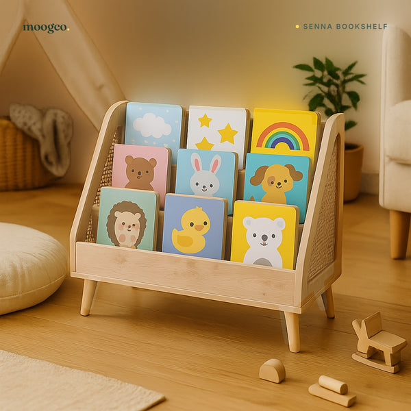 MOOGCO Senna rattan Montessori bookshelf SENNA 09 life nook