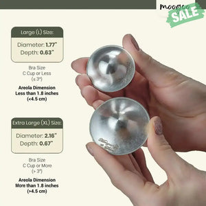 MOOGCO Silver Nursing Cups 925k Silver SIlver Nursing Cups