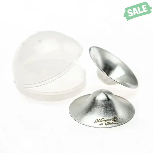 MOOGCO Silver Nursing Cups 925k Silver Regular (L) Size / Add Carrying Case SIlver Nursing Cups