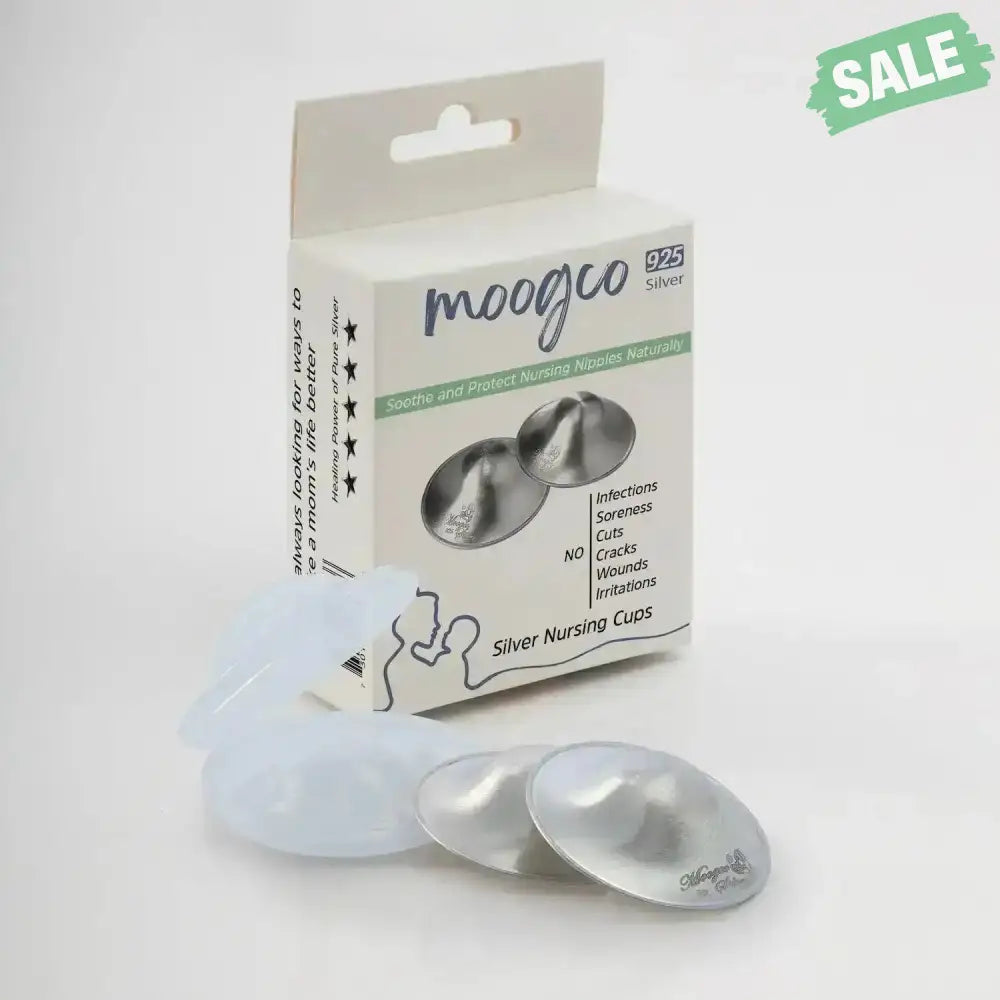 MOOGCO Silver Nursing Cups 925k Silver Regular (L) Size / No Carrying Case SIlver Nursing Cups