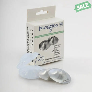 MOOGCO Silver Nursing Cups 999k Silver - BPA-Free for Babies & Toddlers