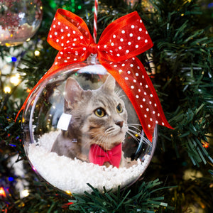 Baby's First Christmas Ball with Photo, Personalized Christmas Ornament by Drn Gift Store