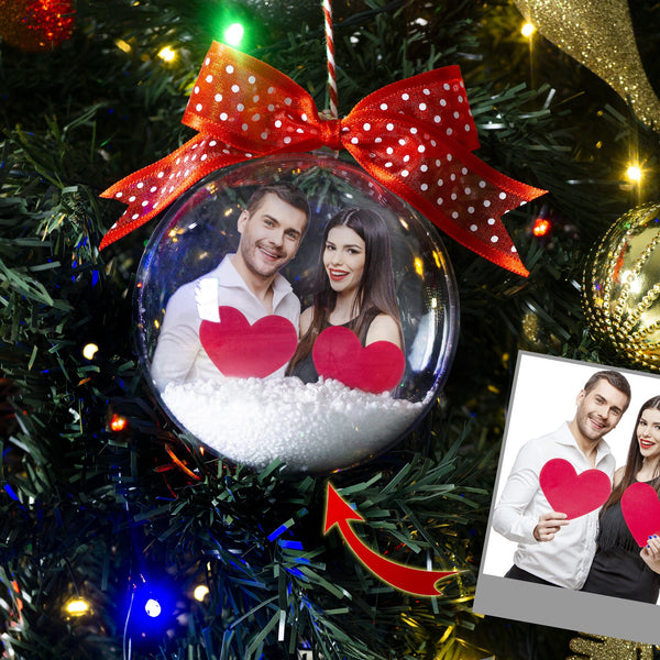 Custom Photo Christmas Ball Ornament by Drn Gift Store