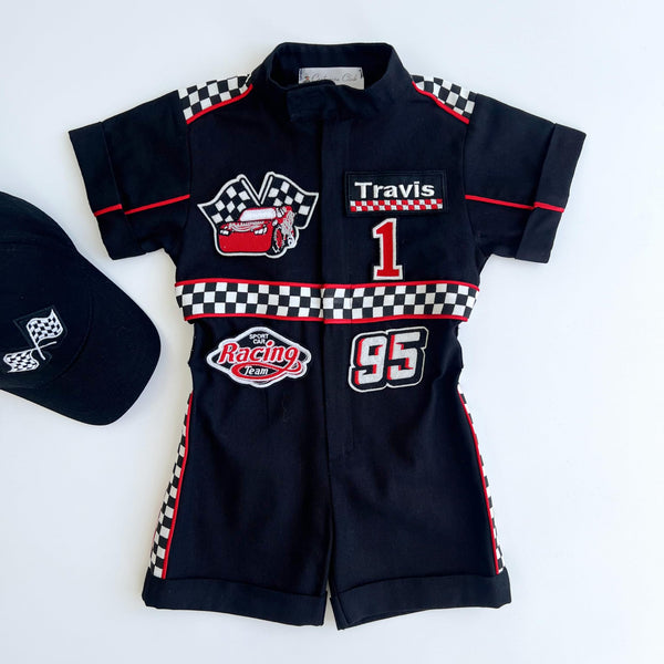 Costumes Club Handmade Race Car Driver Costume for Toddlers - Halloween Costume, Cars Boys Racing Outfit, Toddler Racer Suit by Costumes Club